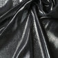 Black Silk Lurex Foulard Wrap Shawl 119cm x 117.5cm  Scarf