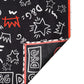 Black White Red DG Crown Cotton Foulard 47cm x 46cm Scarf