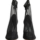 Black Nylon Stretch Mesh Sock Boots Shoes