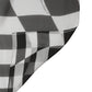 Black White Check Silk Wrap Foulard 133cm x 132cm Scarf