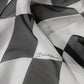 Black White Check Silk Wrap Foulard 133cm x 132cm Scarf