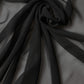 Black Silk Neck Wrap Shawl Stole 167cm x 126cm Scarf