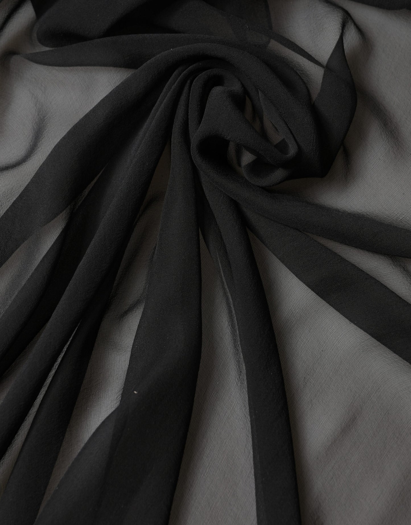 Black Silk Neck Wrap Shawl Stole 167cm x 126cm Scarf