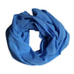 Blue Silk Neck Wrap Shawl Stole 200cm x 64cm Scarf