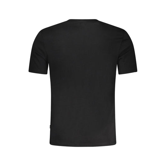 Black Cotton Men T-Shirt