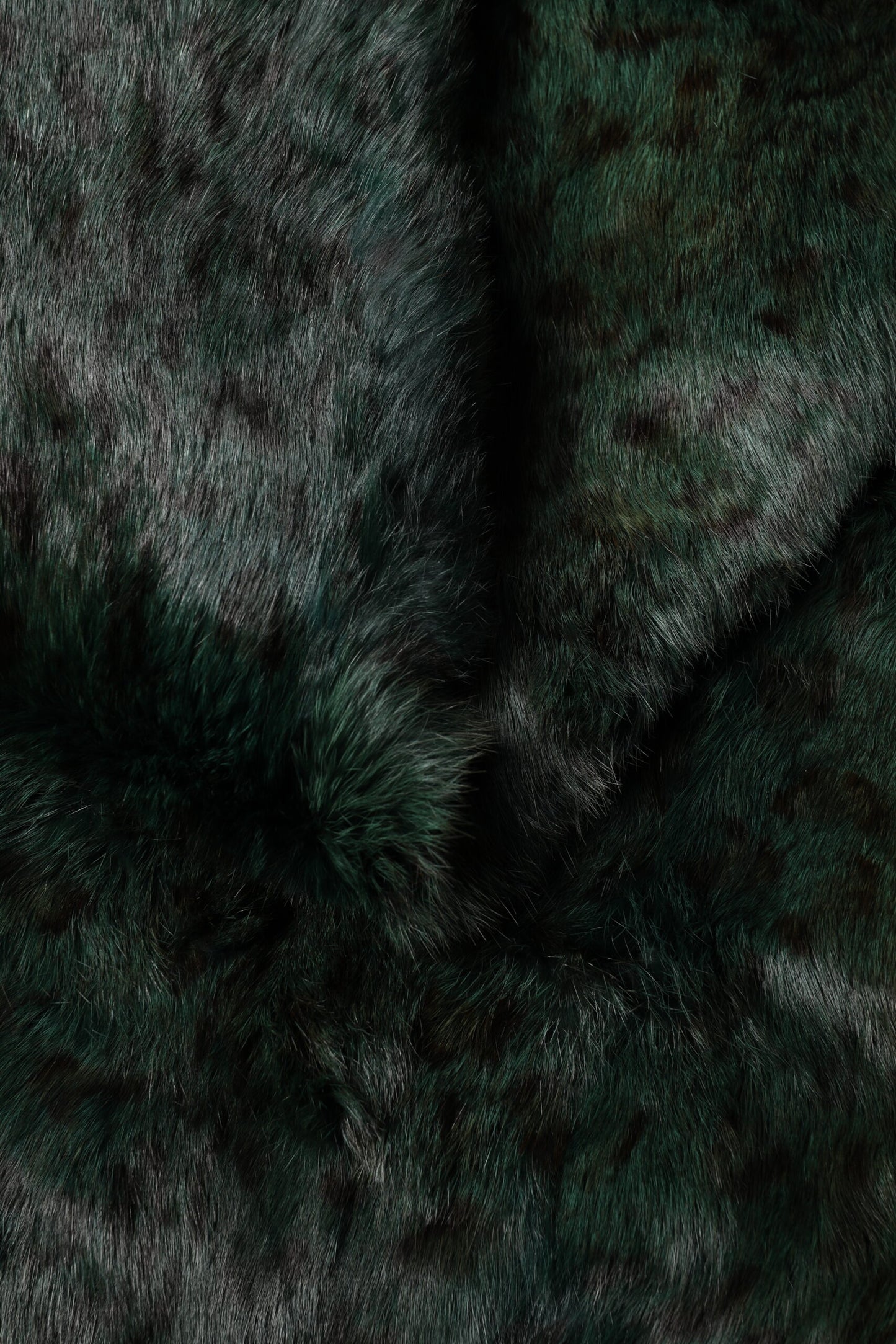 Black Green Stripe Fur Shawl Neck Wrap 180cm x49cm  Scarf