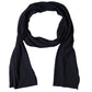 Black Wool Knitted Shawl Neck Wrap 200cm x 25cm  Scarf