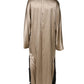 Beige Silk Satin Long Coat Robe Jacket