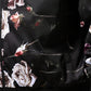 Black Floral Polyester Full Zip Bomber Jacket