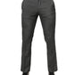 Gray Polyester Formal Dress Trouser Pants