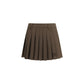 Brown Cotton Mini Skirt