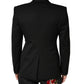 Black Embellished Single Breasted Blazer