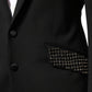 Black Embellished Single Breasted Blazer