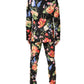Black Floral Single Breasted MARTINI 2 Piece Suit