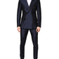 Dark Blue Double Breasted SICILIA 2 PC Suit