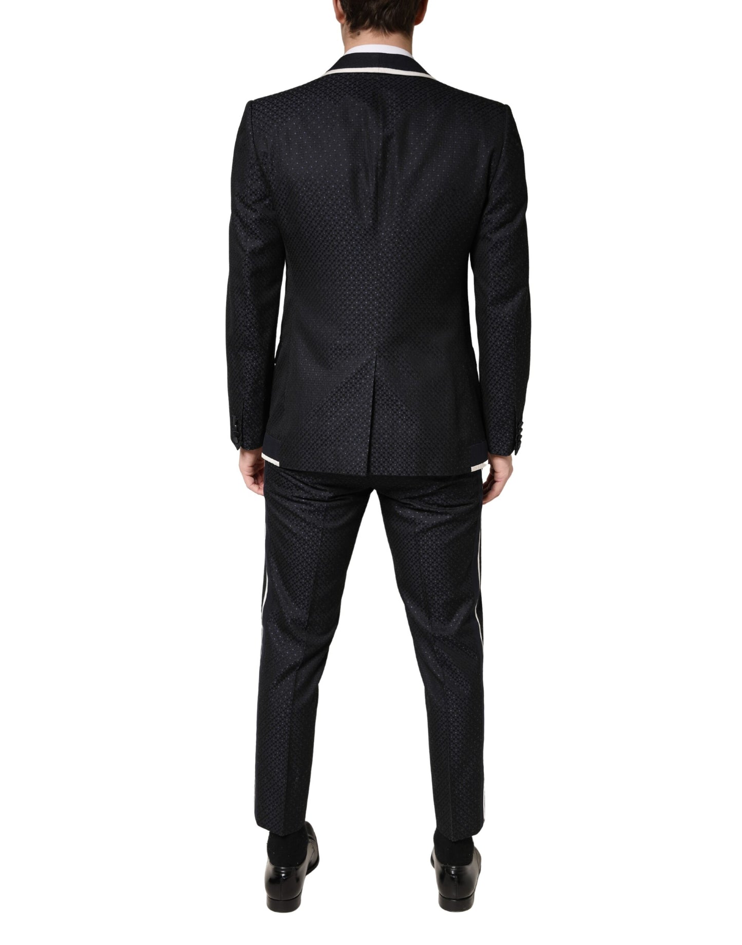 Black White Single Breasted SICILIA Men 3 Piece Suit