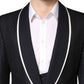 Black White Single Breasted SICILIA Men 3 Piece Suit