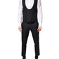 Black White Single Breasted SICILIA Men 3 Piece Suit