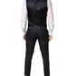Black White Single Breasted SICILIA Men 3 Piece Suit