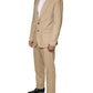 Beige TAORMINA Single Breasted Formal 2 Piece Suit