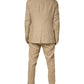 Beige TAORMINA Single Breasted Formal 2 Piece Suit