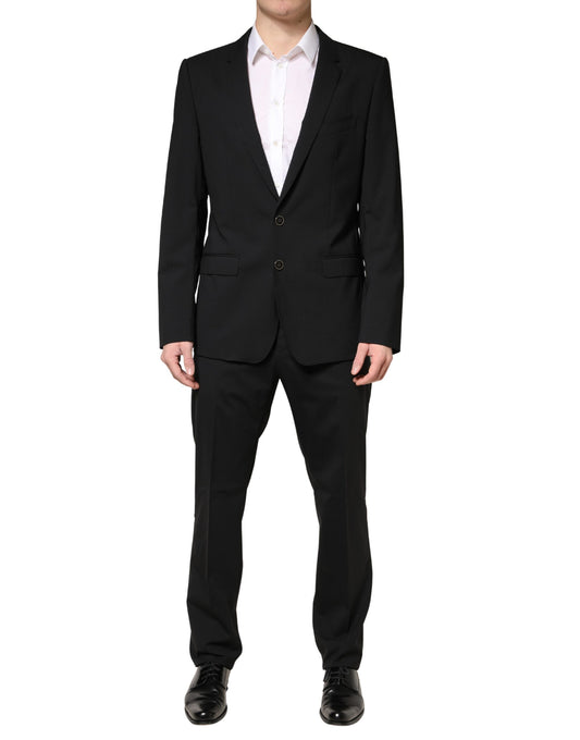 Black MARTINI Single Breasted Formal 2 Piece Suit