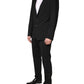 Black MARTINI Single Breasted Formal 2 Piece Suit