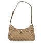 Beige Polyurethane Women Handbag