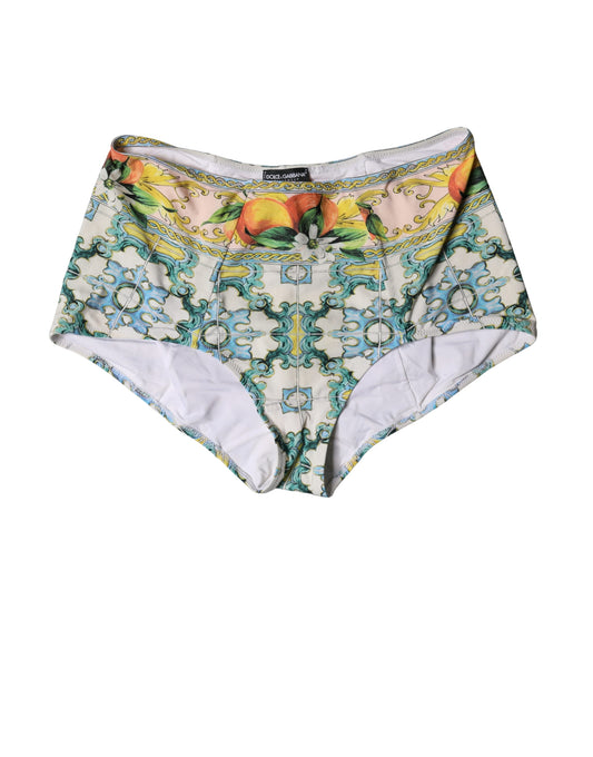 Multicolor Sicily High Waist Bikini Bottom Swimwear