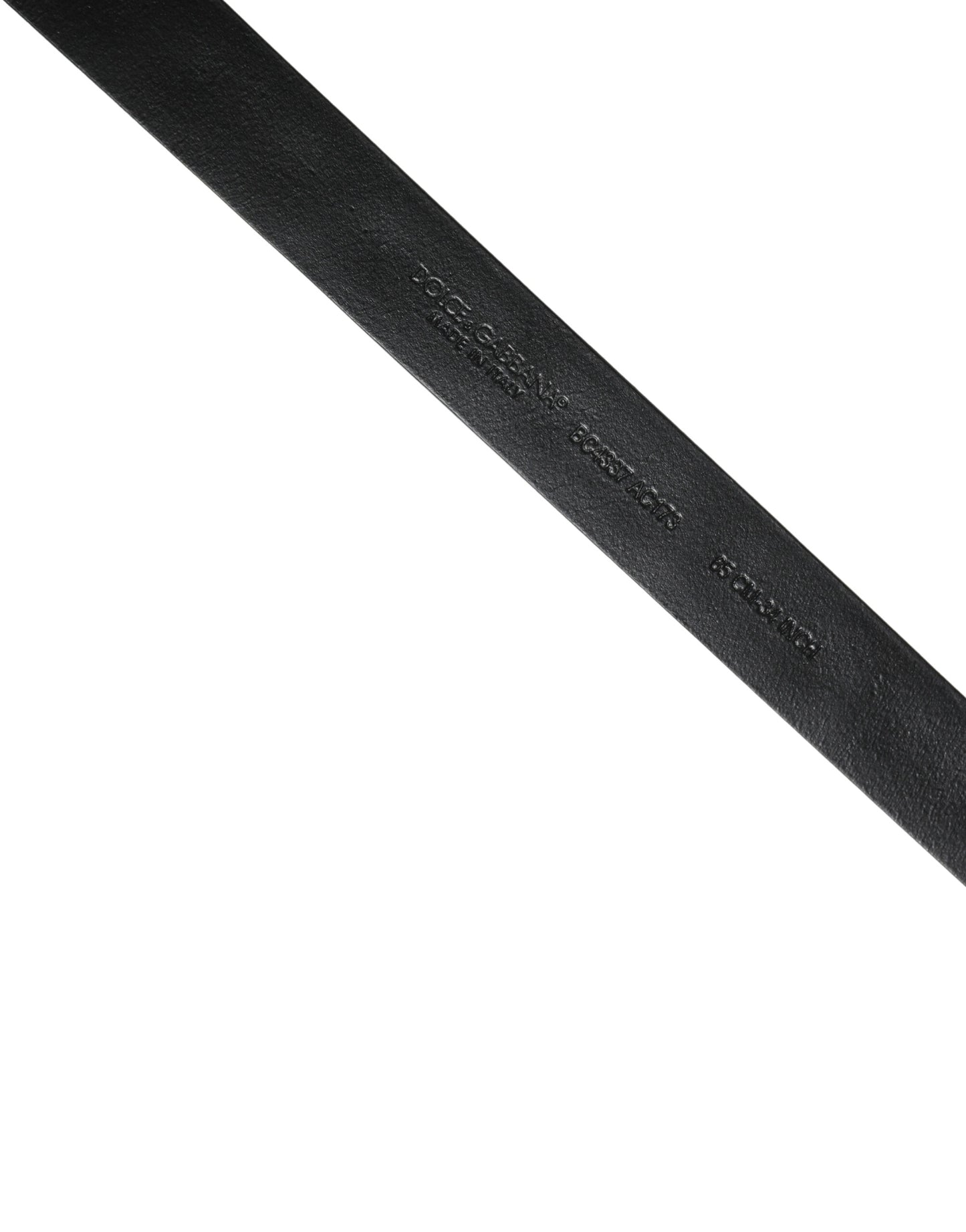 Black Leather Studded Silver Tone Buckle Belt