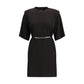 Black Acetate Casual Dress