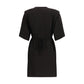 Black Acetate Casual Dress