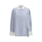 Blue Cotton Pattern Shirt