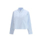Blue Cotton Dress Shirt