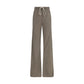 Brown Silk Casual Pants