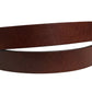 Brown Leather Logo Metal Buckle Men Belt