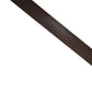 Brown Leather Logo Metal Buckle Men Belt