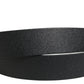 Black Calf Leather Silver Metal Buckle Belt