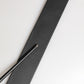 Black Calf Leather Silver Metal Buckle Belt