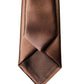 Brown Satin 100% Silk Wide Adjustable Men Necktie Tie
