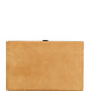 Beige Velvet Calf Leather Clutch Evening Women Purse Bag