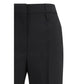 Black Fleece Wool Flared Pants