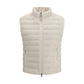 Beige Goose Down Sleveless Jacket