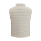 Beige Goose Down Sleveless Jacket
