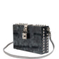 Black Acrylic Plexiglass Studded DOLCE BOX Clutch Bag
