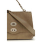 Beige Calf Leather Bos Taurus Handbag