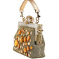 Gold Vanda Crystal Evening Clutch Shoulder Handbag  Bag