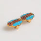 Gold Brass BOOM Cartoon Crystal Clip-On Women