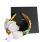White Yellow Silk Blend Floral Crystals Diadem Headband