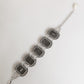 Silver Tone Brass Chain Crystal Embellished Bracelet